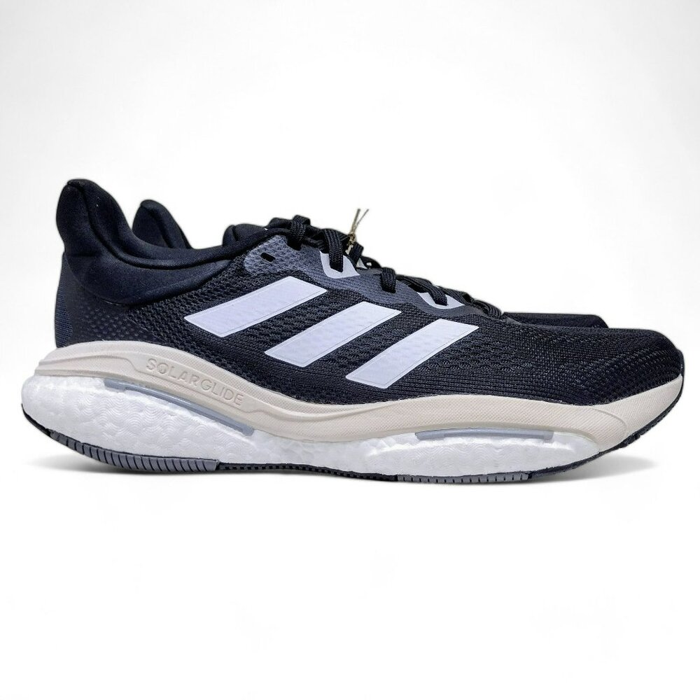 NEW Adidas SolarGlide 6 'Black White' HP7631 Running Shoes Men's Size 9
